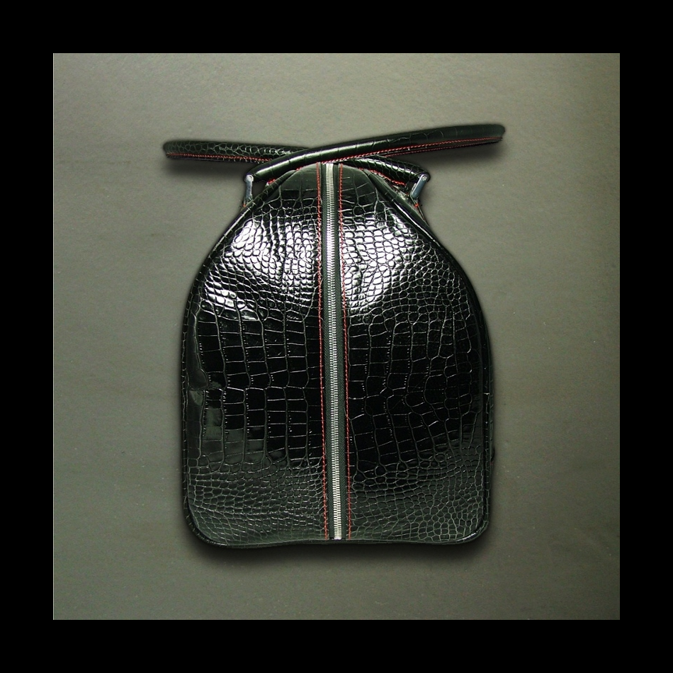 Jeffery West The 'Nightporter' Overnighter Bag Black Croc