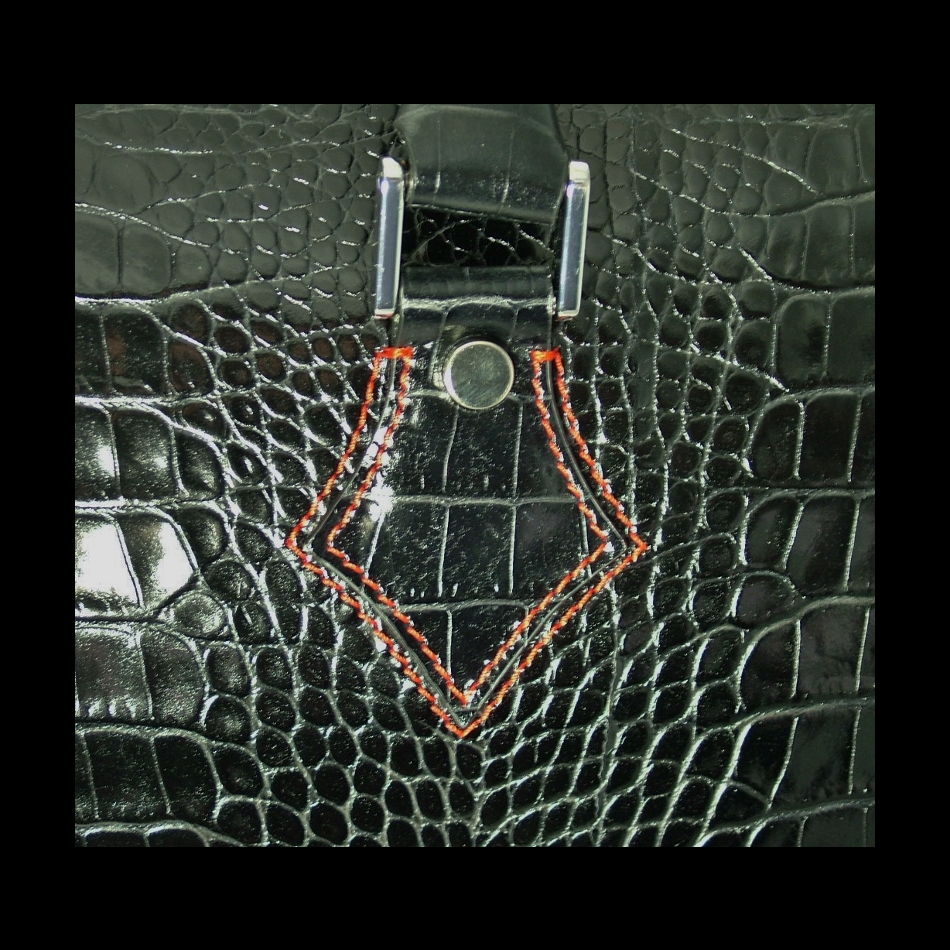 Jeffery West The 'Nightporter' Overnighter Bag Black Croc