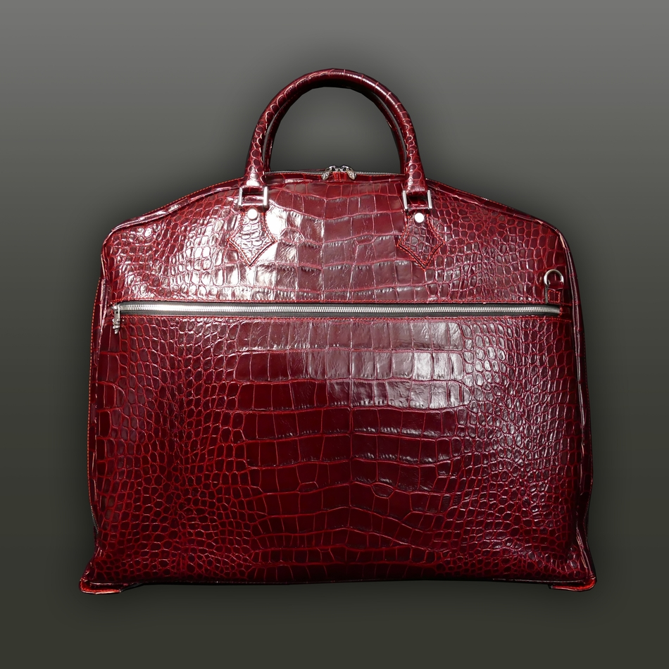 Jeffery West The 'O'Toole' Suit Carrier Burgundy Croc