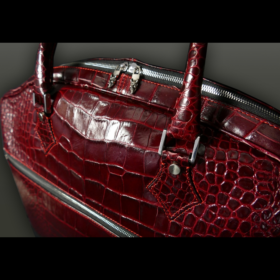 Jeffery West The 'O'Toole' Suit Carrier Burgundy Croc