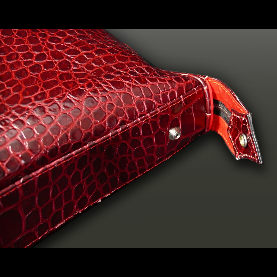 Jeffery West The 'O'Toole' Suit Carrier Burgundy Croc