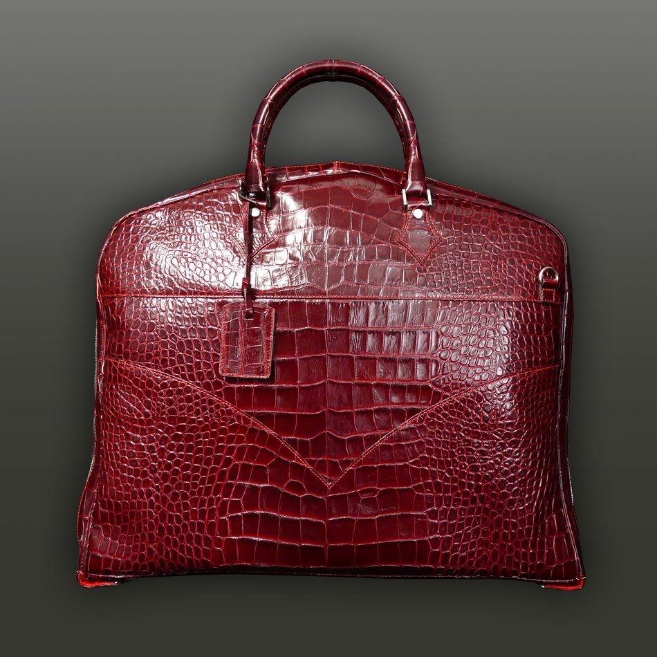 jeffery west The 'O'Toole' Suit Carrier Burgundy Croc