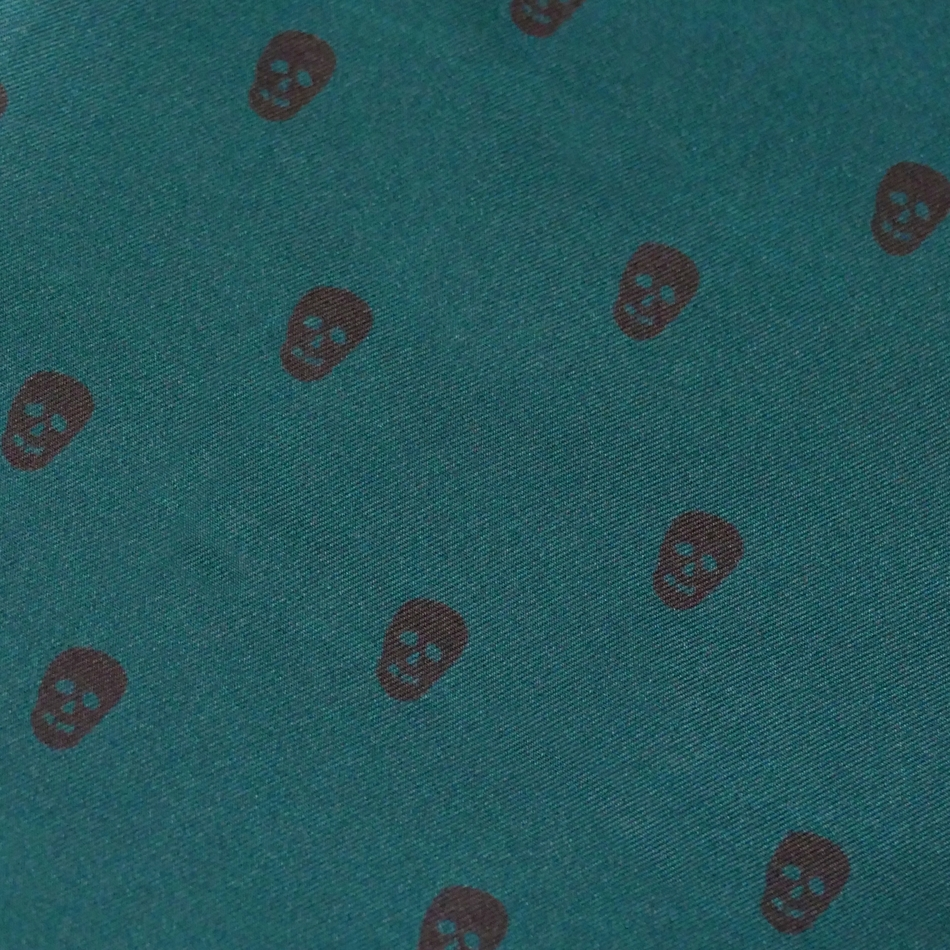 Jeffery West The Reaper Green Silk Scarf And Pocket Square Set