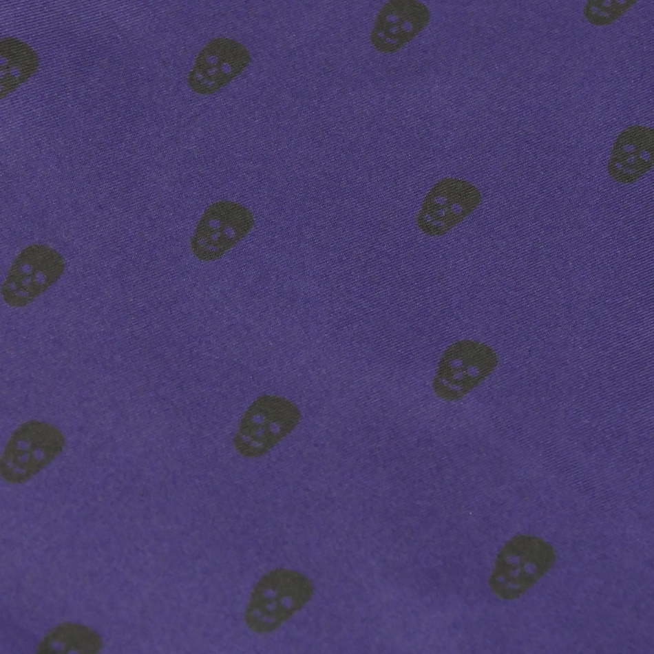 Jeffery West The Reaper Purple Silk Scarf And Pocket Square Set