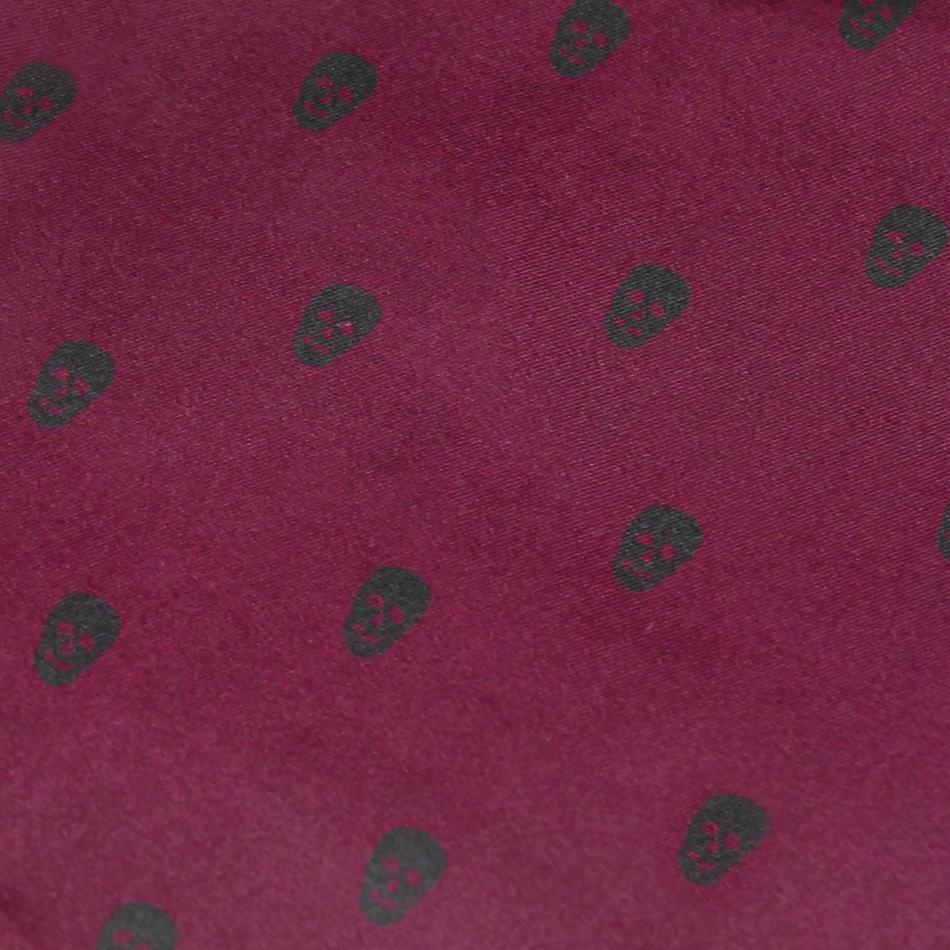 Jeffery West The Reaper Wine Red Silk Scarf And Pocket Square Set