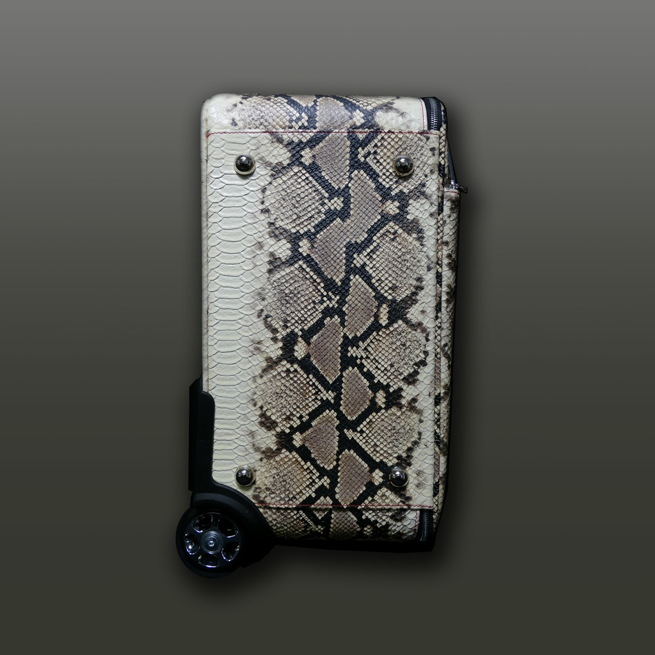 Jeffery West The 'Weekender' Wheeled Suitcase Natural Python