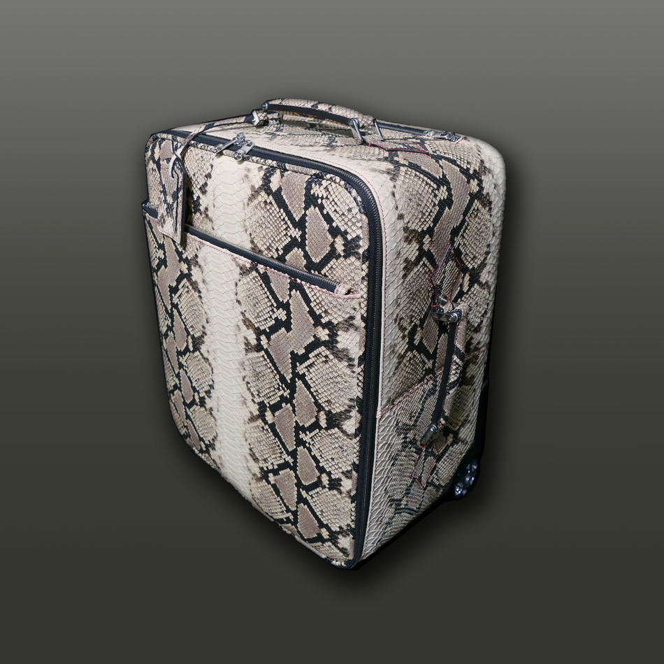 jeffery west The 'Weekender' Wheeled Suitcase Natural Python