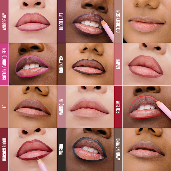 Jeffree Star Cosmetics Customizable Velour Lip Liner & Cowgirl Queen Shiny Trap Lipstick Duo
