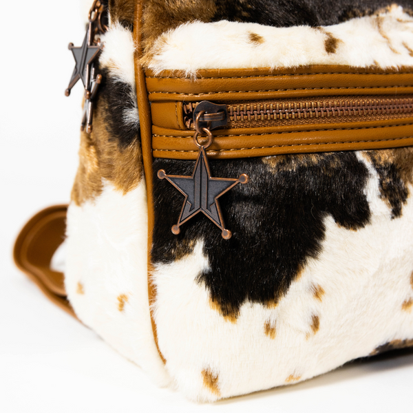 jeffree star cosmetics Faux Fur Cow Print Mini Backpack