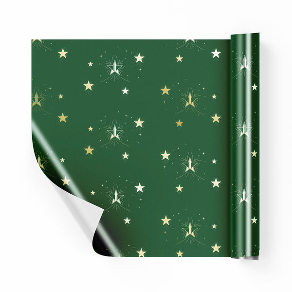 jeffree star cosmetics Green and Gold Wrapping Paper