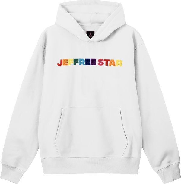 jeffree star cosmetics White Rainbow Hoodie