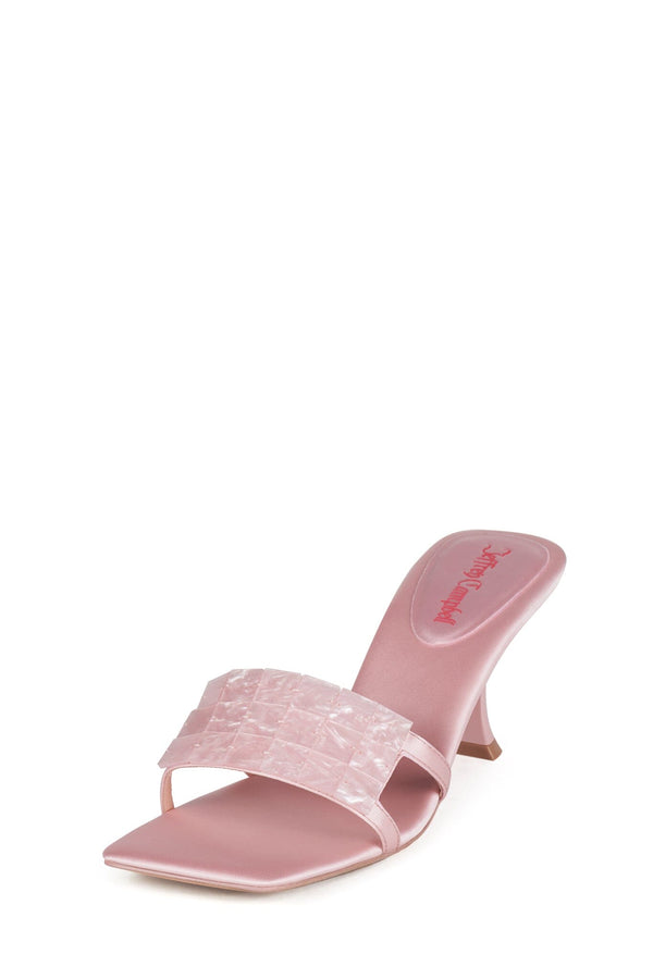 Jeffrey Campbell ABALONE-SH Heeled Sandal Pink Satin Combo