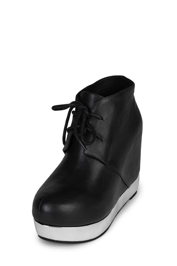 Jeffrey Campbell ALEXIS Platform Wedge Black Silver