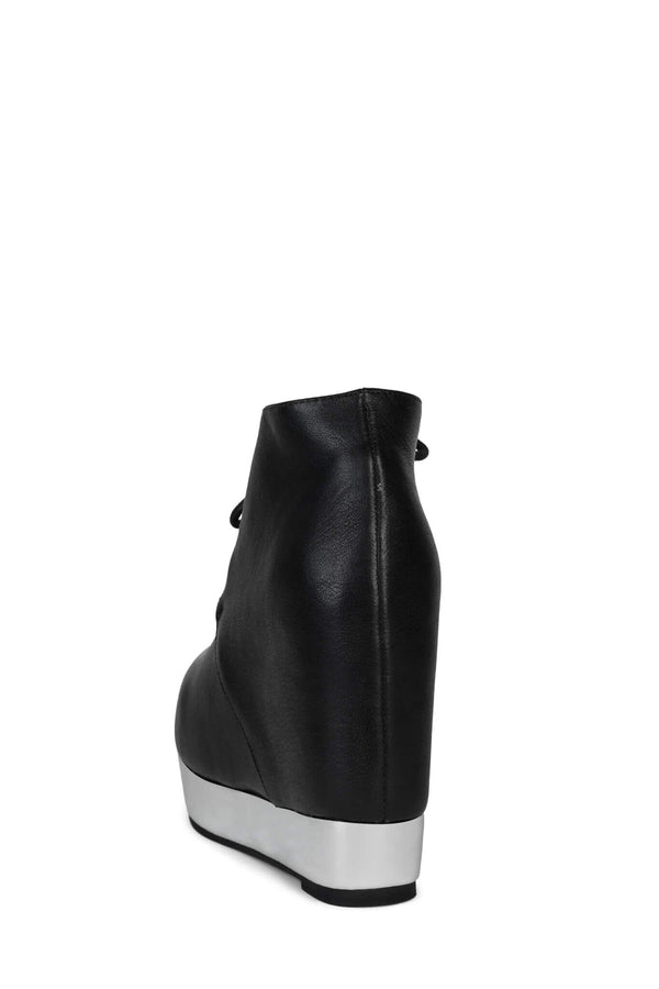 Jeffrey Campbell ALEXIS Platform Wedge Black Silver