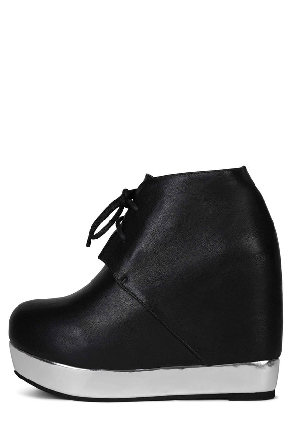 jeffrey campbell ALEXIS Platform Wedge Black Silver