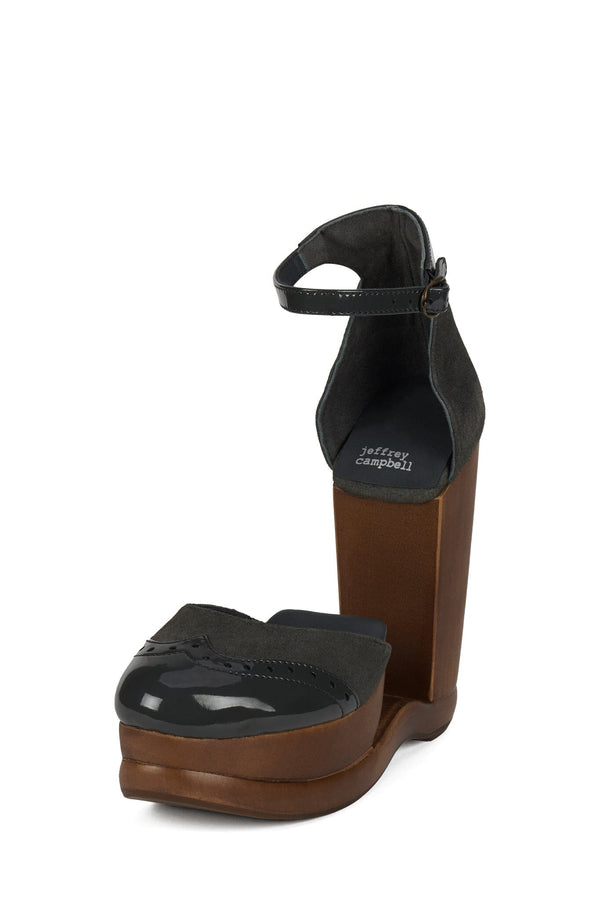 Jeffrey Campbell AMERIE Platform Pump Grey Suede Combo