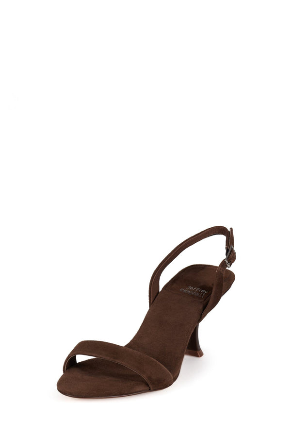 Jeffrey Campbell AUGUSTINE Heeled Sandal Brown Suede