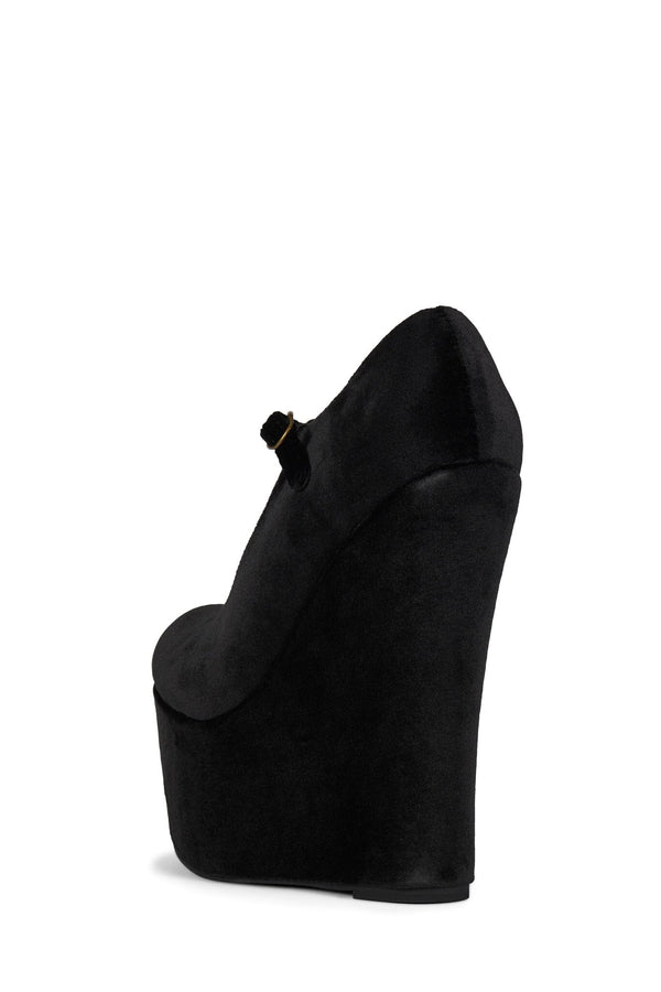 Jeffrey Campbell BAM-BAM Platform Mary-Jane Black Velvet