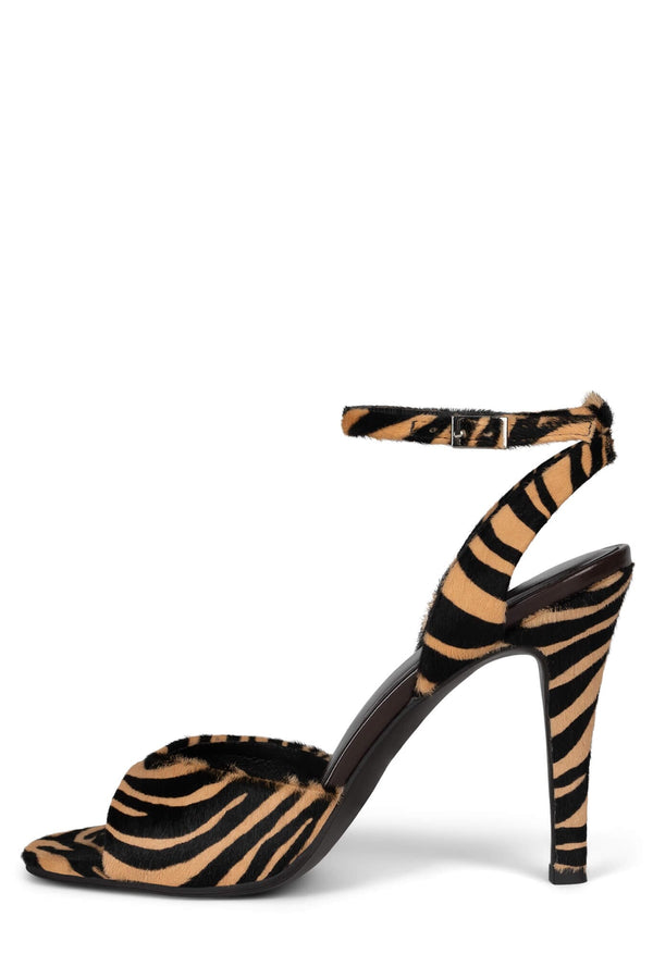 jeffrey campbell BAR-HOP-F Heeled Sandal Beige Black Zebra