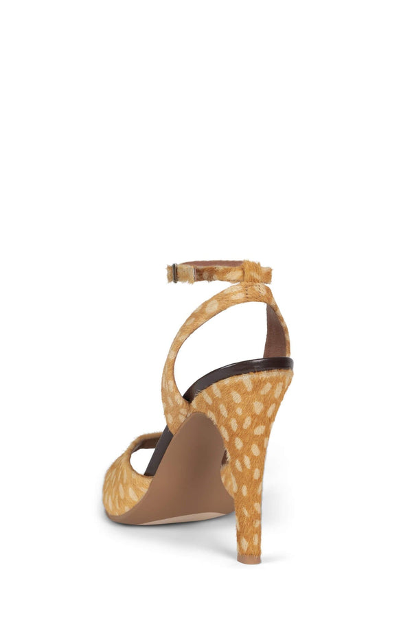 Jeffrey Campbell BAR-HOP-F Heeled Sandal Tan Cream Dot