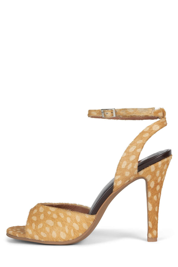jeffrey campbell BAR-HOP-F Heeled Sandal Tan Cream Dot