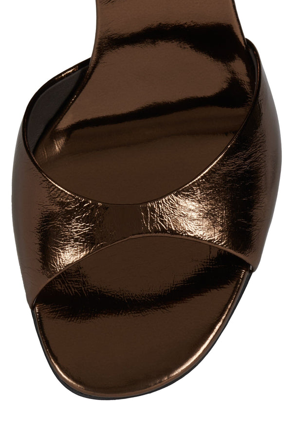 Jeffrey Campbell BAR-HOP Heeled Sandal Brown Metallic