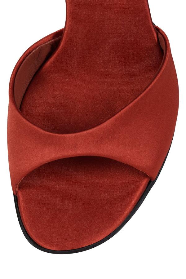 Jeffrey Campbell BAR-HOP Heeled Sandal Orange Satin