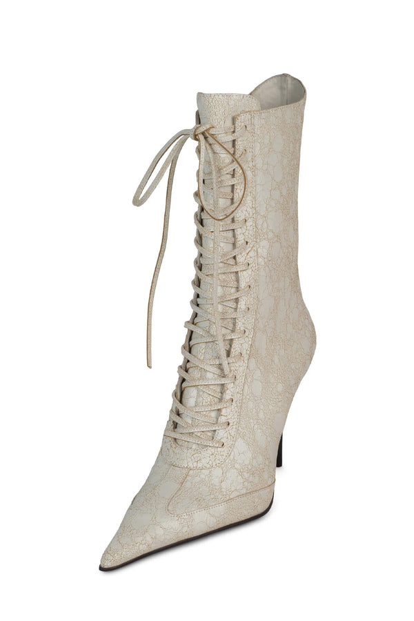 Jeffrey Campbell BEST-OFFER Heeled Boot Cream Distressed