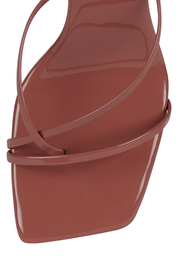 Jeffrey Campbell BISCOTTI Wedge Sandal Bright Blush Patent