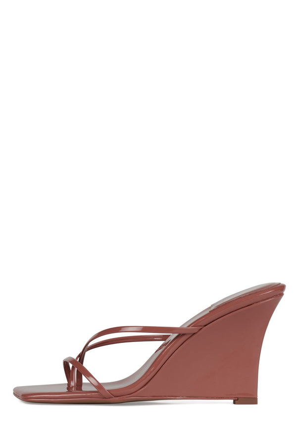 jeffrey campbell BISCOTTI Wedge Sandal Bright Blush Patent
