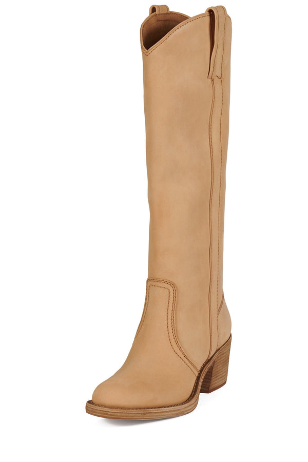 Jeffrey Campbell BLESSIE Knee-High Boot Natural Distressed