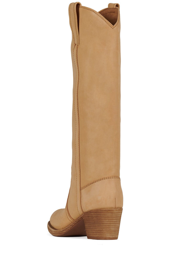 Jeffrey Campbell BLESSIE Knee-High Boot Natural Distressed