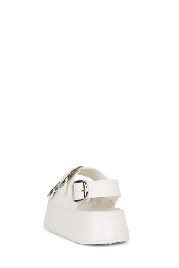 Jeffrey Campbell BLITHE Platform Sandal Cream Silver