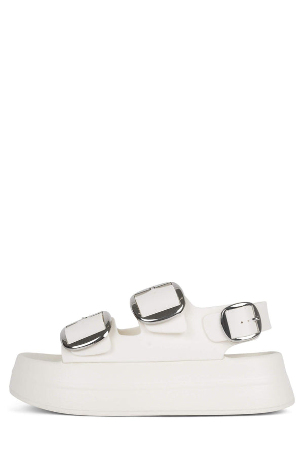 jeffrey campbell BLITHE Platform Sandal Cream Silver