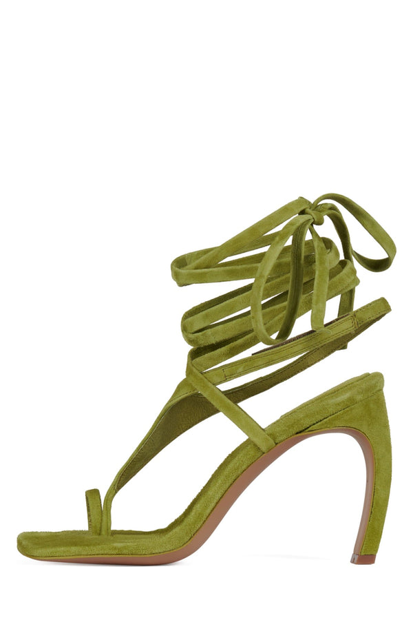 jeffrey campbell BON-BON Heeled Sandal Chartreuse Suede