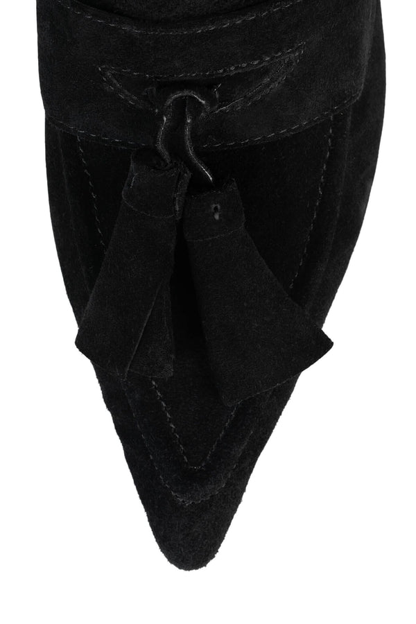 Jeffrey Campbell BOSS-LADY Knee-High Boot Black Suede