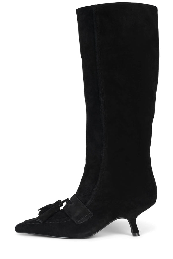 jeffrey campbell BOSS-LADY Knee-High Boot Black Suede