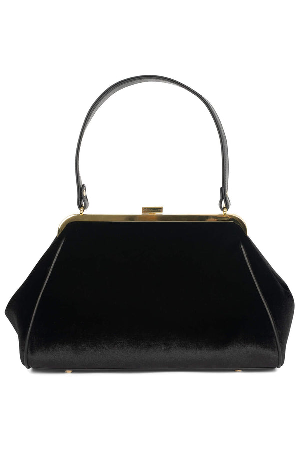 Jeffrey Campbell BRODERIE Bag Black Velvet Floral Multi