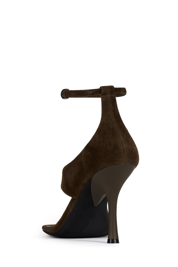 Jeffrey Campbell BRONZITE Heeled Sandal Brown Suede