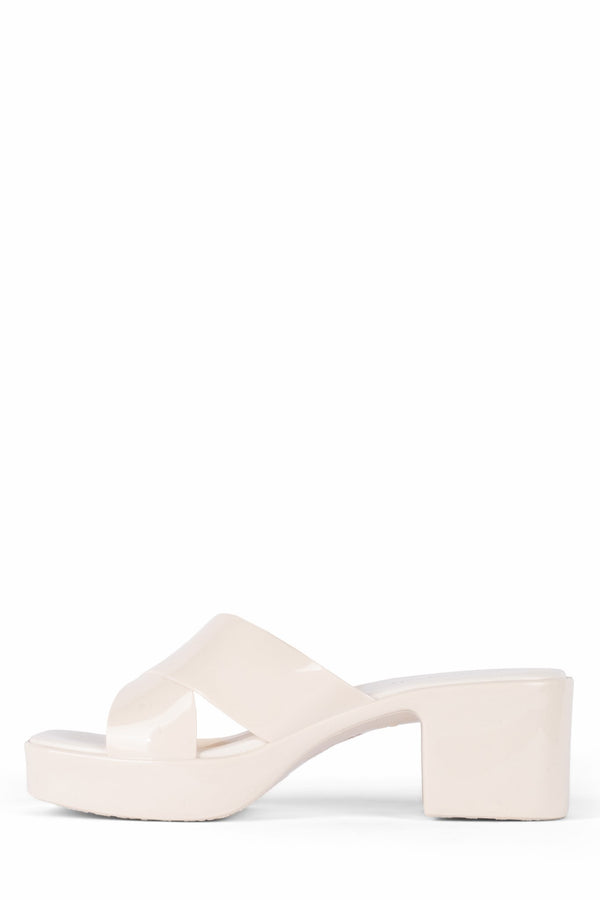 jeffrey campbell BUBBLEGUM Platform Sandal Cream Shiny