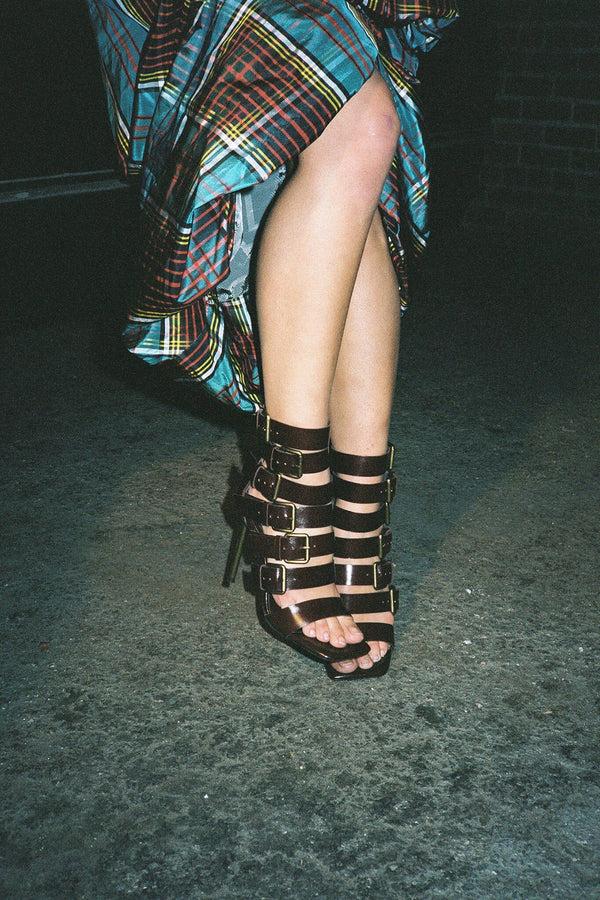 Jeffrey Campbell BUCKLED-IN Heeled Sandal Black Black