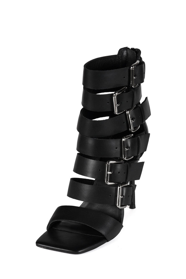 Jeffrey Campbell BUCKLED-IN Heeled Sandal Black Black