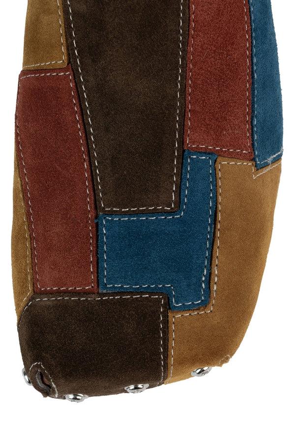 Jeffrey Campbell CALCEUS Heeled Mule Neutral Suede Multi