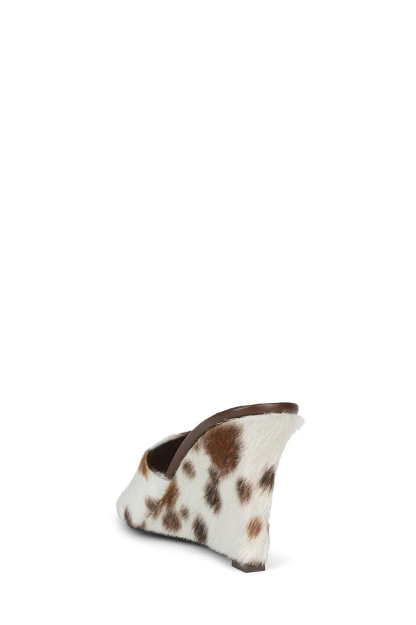 Jeffrey Campbell CAPITAL-F Heeled Sandal Brown White Cow