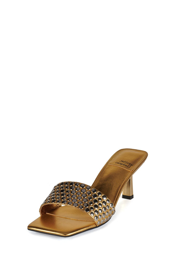 Jeffrey Campbell CAPTURE-NT Heeled Sandal Gold Silver