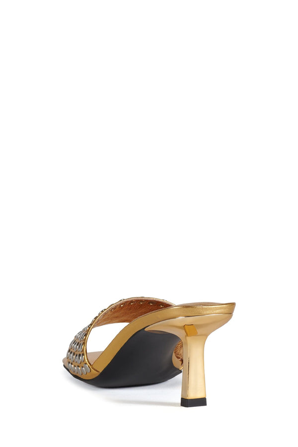Jeffrey Campbell CAPTURE-NT Heeled Sandal Gold Silver