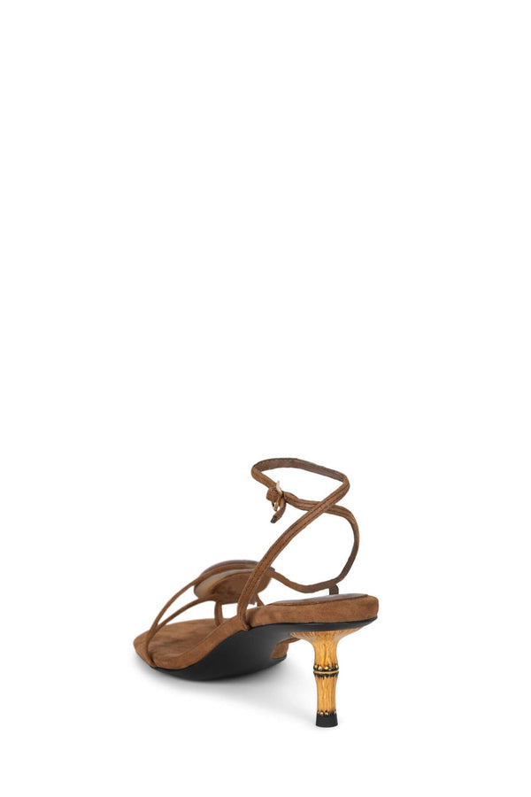 Jeffrey Campbell CARNELIAN Heeled Sandal Light Brown Suede Combo