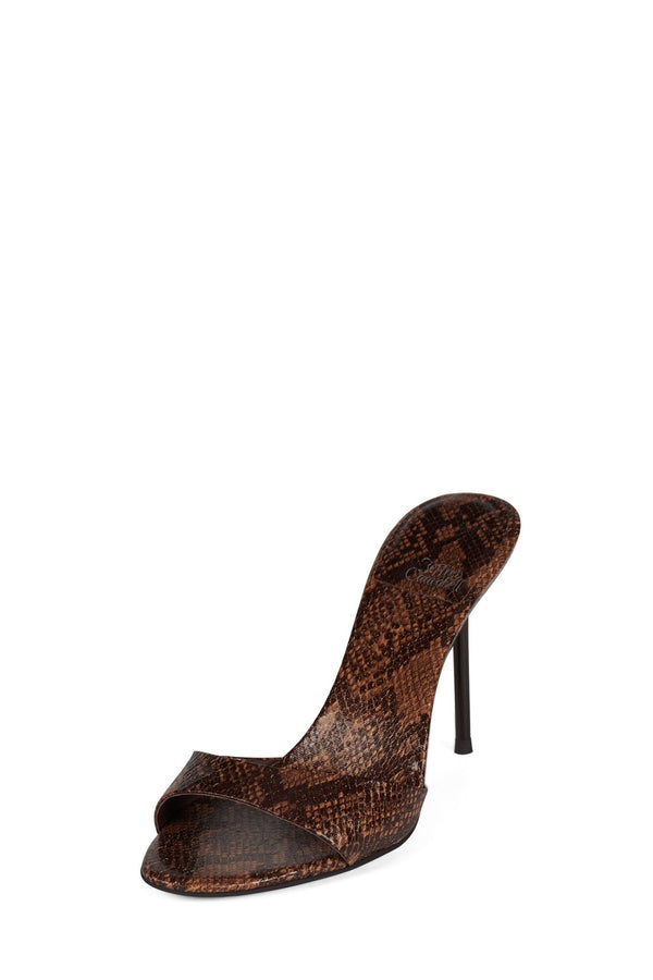 Jeffrey Campbell CE-SOIRE Heeled Sandal Brown Multi Python