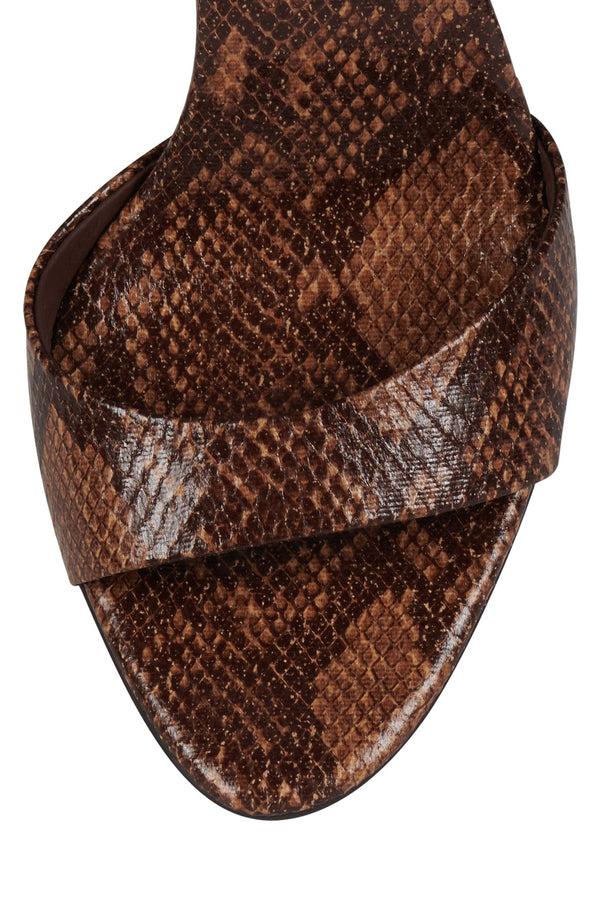 Jeffrey Campbell CE-SOIRE Heeled Sandal Brown Multi Python