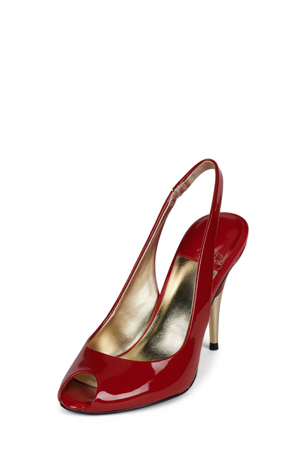 Jeffrey Campbell CHARIS Slingback Heel Red Patent Gold